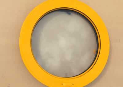 Yellow porthole window